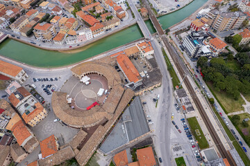 Aerial view of Italian town Senigallia