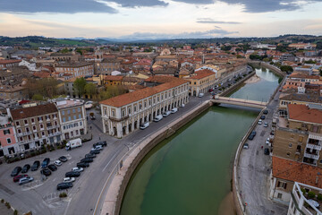 Fototapeta na wymiar Aerial view of Italian town Senigallia