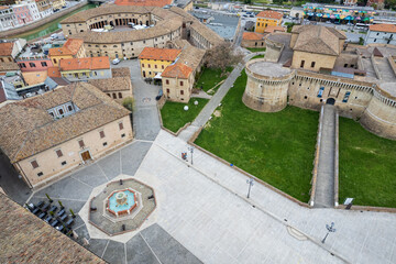 Aerial view of Italian town Senigallia