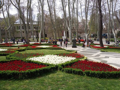 park in spring, G&uuml;lhane Parkı, Istanbul, T&uuml;rkei, April, Blumen