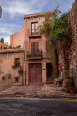 Fototapeta na wymiar An ancient house doors in old town, Spain