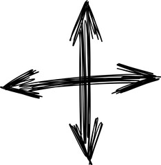 Scribble Crossed Arrows