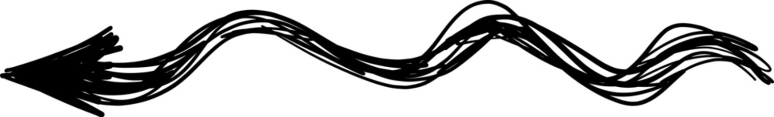 Scribble Wavy Arrow