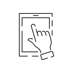 Reading book education Audio book line or outline web icon - Office supplies