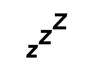 Obraz premium 『Zzz』いびき擬音素材：黒