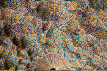 Ceiling of Moshir Mosque, Shiraz, Fars, Iran