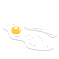 Fried egg omelette vector illustration