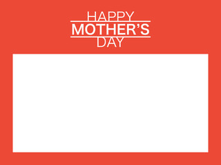 英語の母の日カードフレーム：赤A