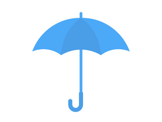シンプルな雨傘アイコン：青