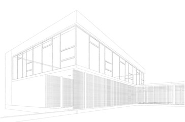 sketch of a building