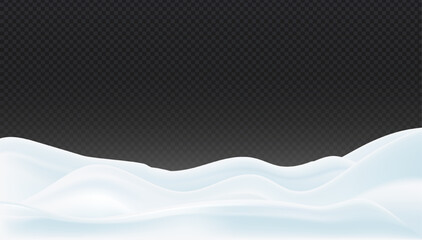 Snow field concept. Symbol of winter and cold weather on copy space. Wallpaper, frozen hills with snowbanks texture and snowdrift. Cartoon flat vector illustration isolated on transparent background