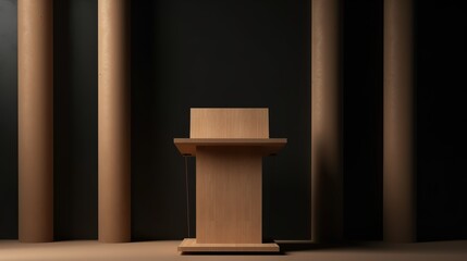 Podium with a blank background