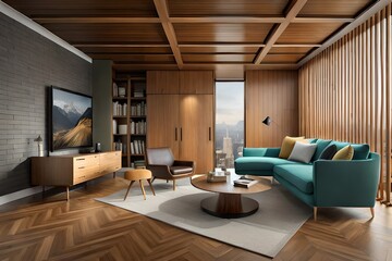 Fototapeta na wymiar design of living room WOOD BACKGROUN TEKSTURE