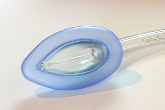 Laryngeal mask airway (LMA) close up in the cuff 