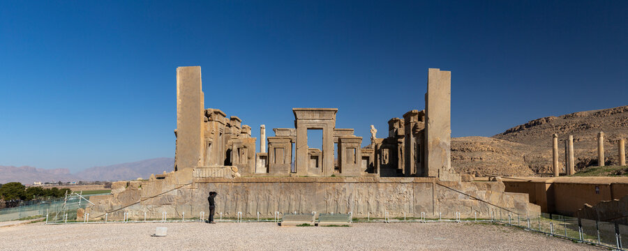 Panorama of Tachara Palace, Persepolis, Iran