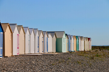 Cabines de plage à Cayeux sur mer