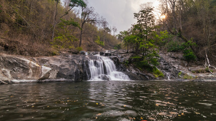 Khlong Nam Lai Waterfall, Beautiful waterfalls in klong Lan national park of Thailand