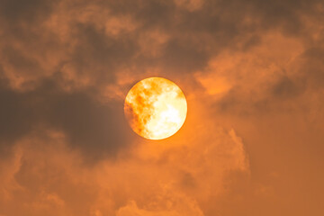 the sun in the evening