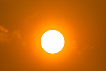 the sun in the evening