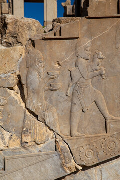 Bas-relief in Tachara Palace, Persepolis, Iran