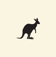 kangaroo silhouette vector