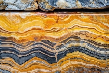colorful rock formation with intricate patterns and textures. Generative AI - obrazy, fototapety, plakaty