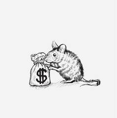 Fototapeta premium mouse corupt illustration