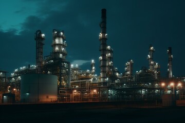 chemical plant in the factory. Generate AI. Generative AI