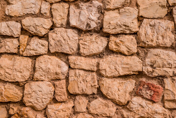 Old and weathered grungy yellow  pattern texture wall background