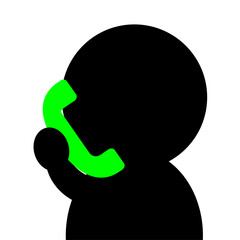 電話をする人物アイコン