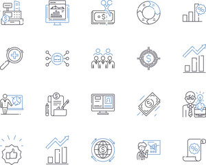 mutual funds outline icons collection. mutual, funds, investing, asset, classes, stock, bonds vector and illustration concept set. ETF, finance, bonds linear signs