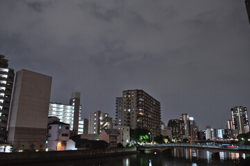 都会の夜　大阪の夜景