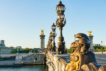 Pont Alexandre III bridge. One of the main historical attractions of the French capital, Paris