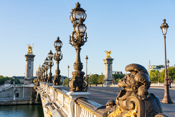 Pont Alexandre III bridge. One of the main historical attractions of the French capital, Paris