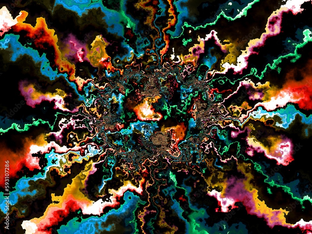Fototapete Multicolored grunge texture. Background color. Composition of different color patterns