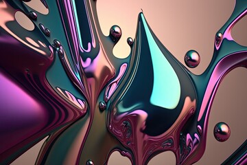 Fototapeta premium glossy backdrop. Generative AI