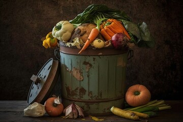 Unused, rotten veggies are disposed of in the trash. Food Waste and Food Loss Getting Rid of Food Waste at Home. Generative AI