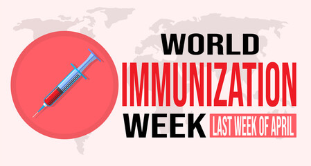 World Immunization Week backdrop with colorful shapes and designs. The third week of April is world immunization week