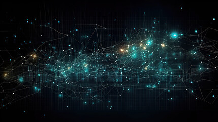 Abstract digital technology background generative ai