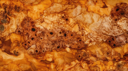 Thuya Burl Driftwood Texture Wooden Background - generative ai