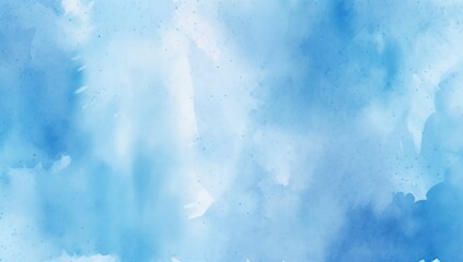 Cute blue pastel watercolor background illustration generative ai variation 1