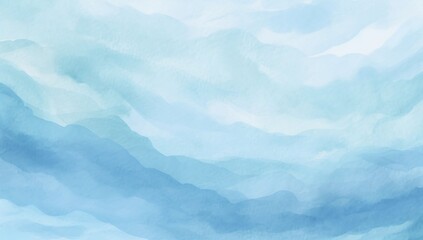 Fototapeta premium Cute blue pastel watercolor background illustration generative ai variation 3