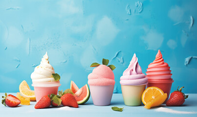 Ice cream fruitty , Generative ai