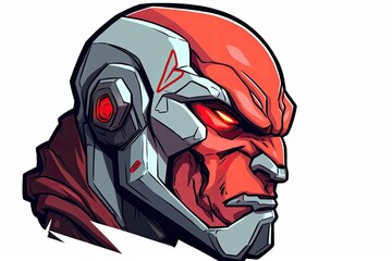 mysterious man with glowing red eyes. Generative AI