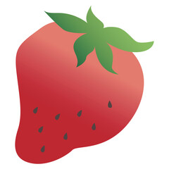 赤いイチゴのイラスト