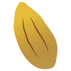 シンプルなカカオ豆のイラスト