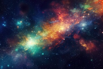 Obraz na płótnie Canvas Starry space background texture. Generative AI