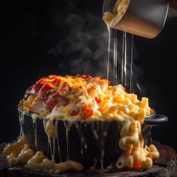 Lobster Mac And Cheese - Generative Ai Illustration