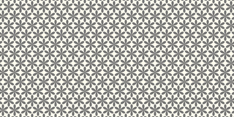 Seamless abstract monochrome floral pattern vector background. vintage style floral pattern. 
