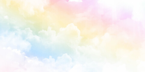 Obraz na płótnie Canvas Pastel sky clouds